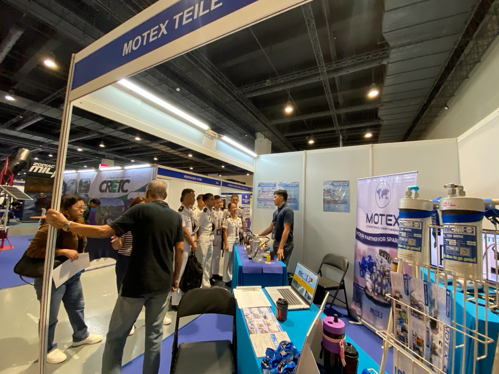 MOTEX Philippines booth with visitors at PHILMARINE Expo 2026 SMX Convention Center Manila