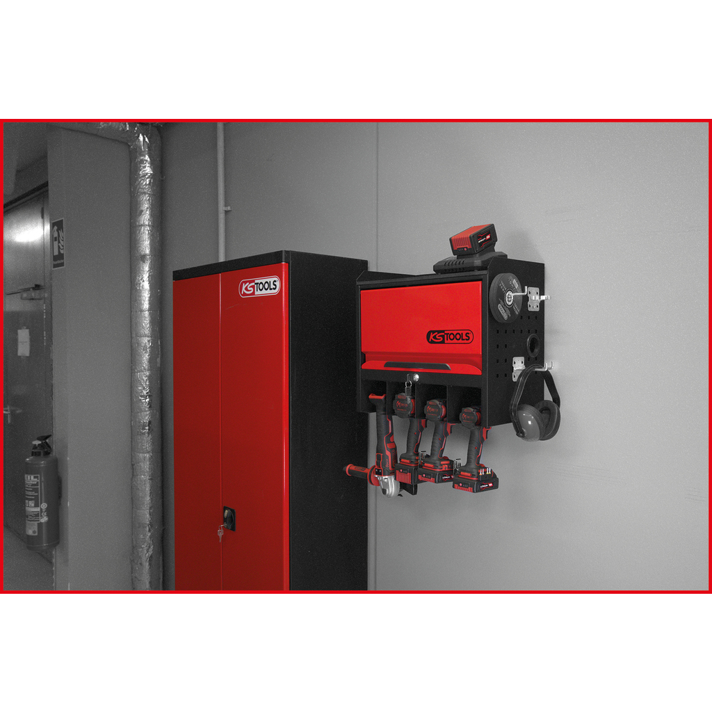 eMONSTER Werkzeugschrank zur Wandmontage mit 1 Tür, H435xB480xT282mm