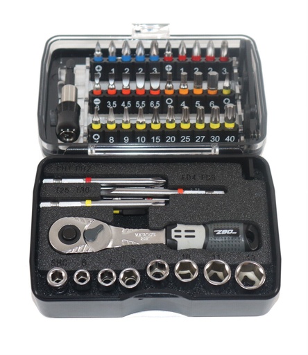 [2155 0001] MATADOR smartyBOX Compact Socket Set, 47-pc, 1/4" (6.3 mm): 6-13 mm / TX