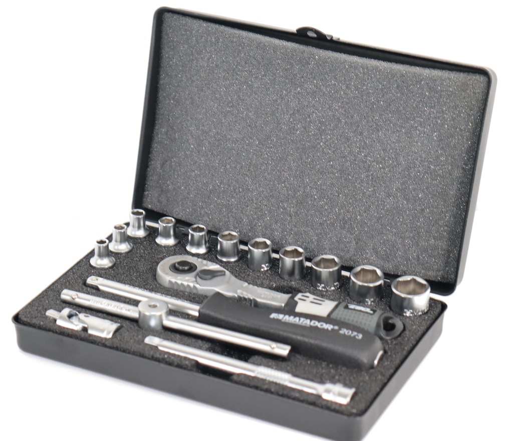 Socket Set M1, Hex, 16-pc, 6.3 mm (1/4"): 4-13 mm