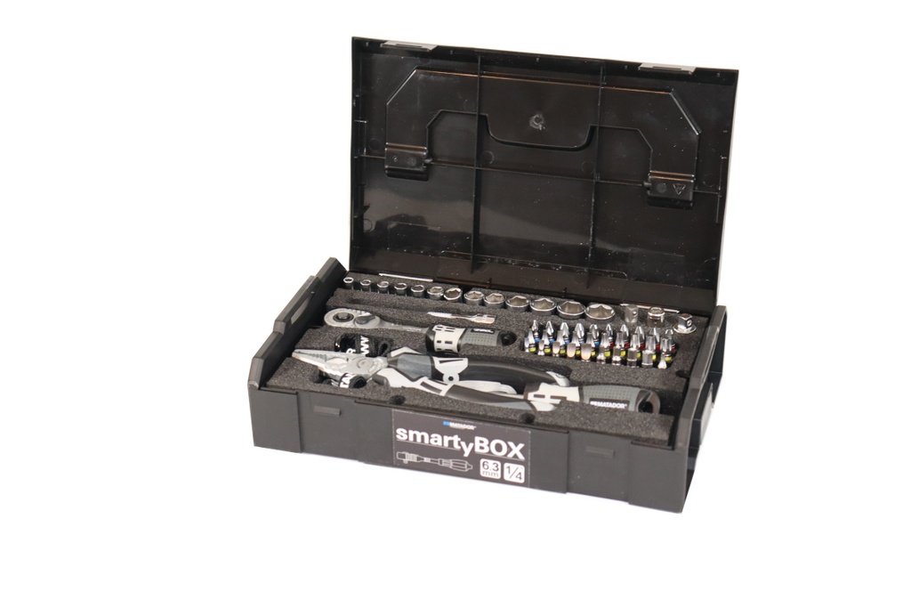 [8145 2115] MATADOR SmartyBOX S1 Universal Socket Set, 61-pc., 6.3 mm (1/4"): 4-14 mm / TX