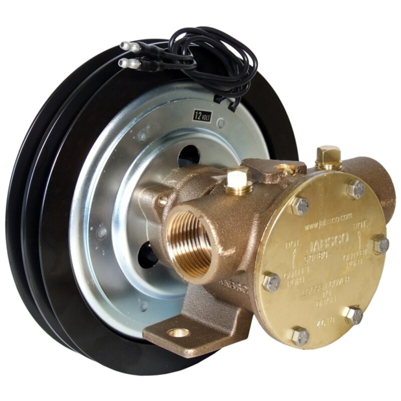 [12466] Jabsco 50080-2001 Bronze Impeller Pump with 12V Clutch, Foot-Mount Design