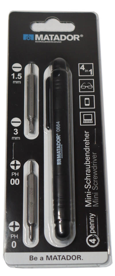 Minischraubendreher "4in1"