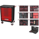 RACINGline Workshop Trolley Black/Red - 7 Drawers with 598 Premium Tools 826.7598