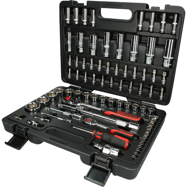 [918.0678] KS Tools CHROMEplus Steckschlüsselsatz 1/4" + 1/2", 78-tlg