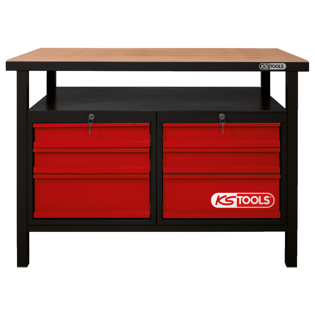 Workbench with 6 Drawers, H840xW1200xD600mm