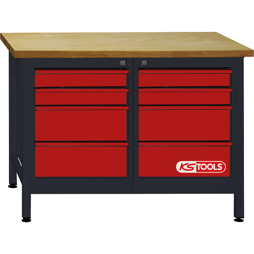 [865.0007] Workbench with 8 Drawers, H840xB1200xT600mm