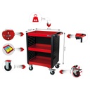 ECOline workshop service trolley with perforated panel cladding