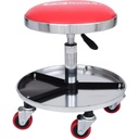 Mobile Height-Adjustable Workshop Stool, Load Capacity up to 135 kg