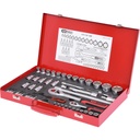 KS Tools 1/4" + 1/2" Socket Set, 52-Piece
