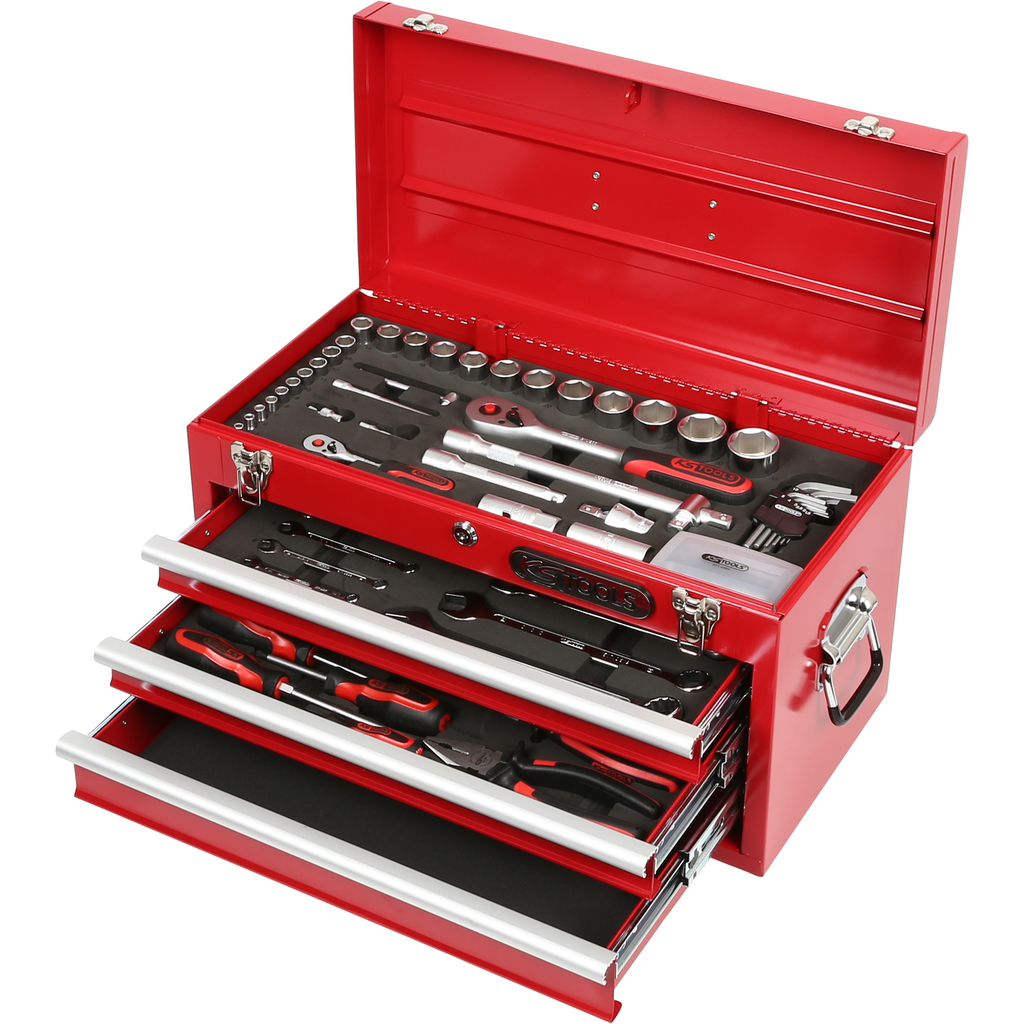[911.0100] KS Tools 1/4" + 1/2" Tool Set, 100-piece, 911.0100