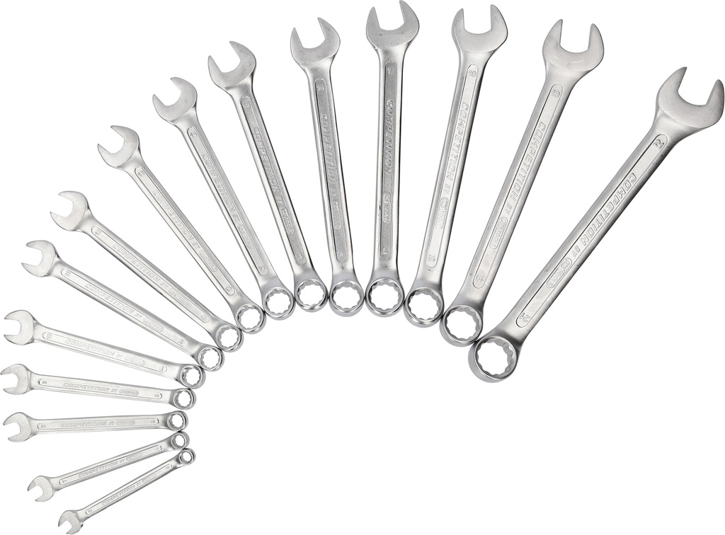 COMPETITION Combination Wrench Set, 15-pc
