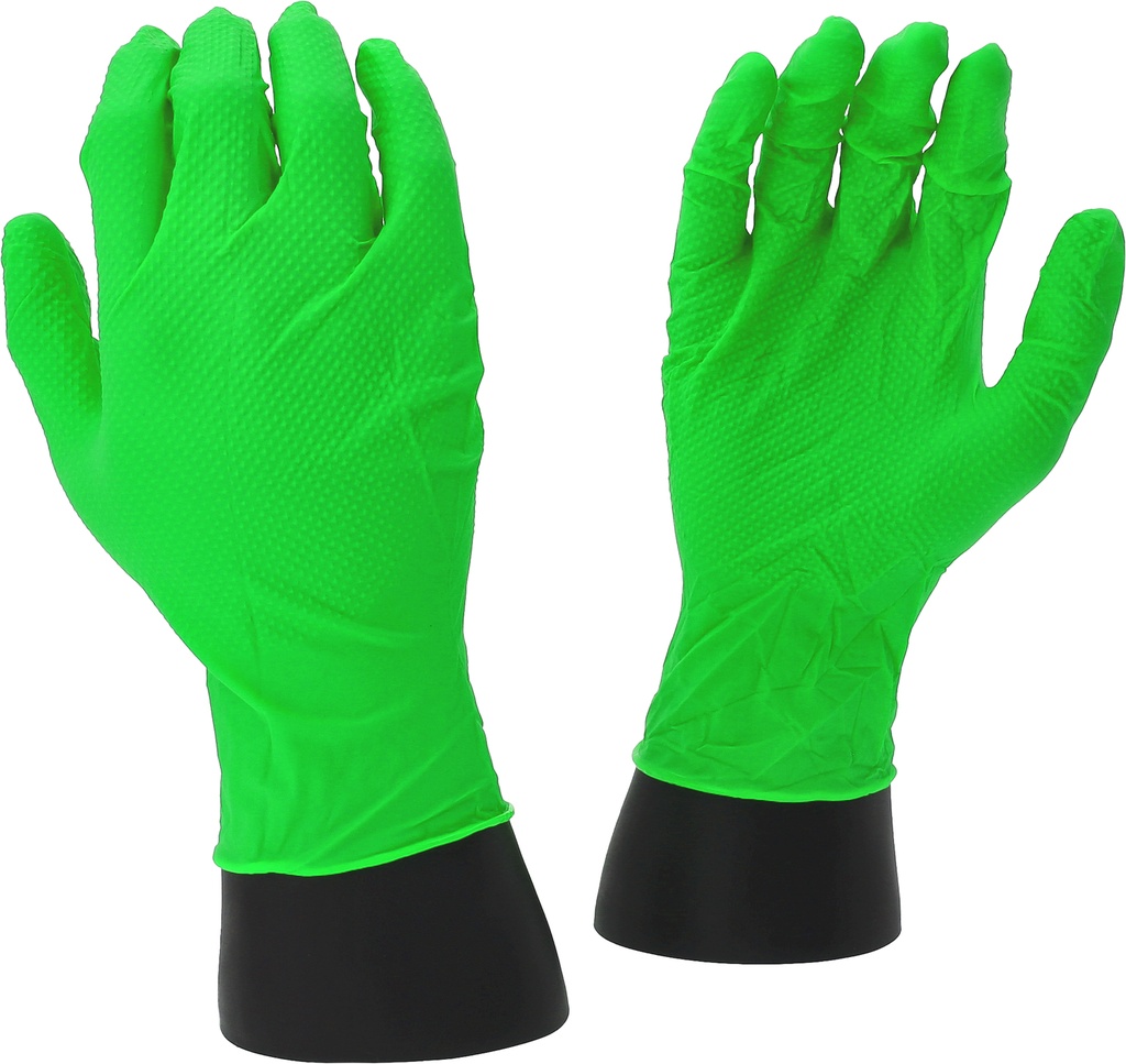 [512.0464OP] COMPETITION Nitrile Gloves, XL, Green - Box of 50, 10 Boxes