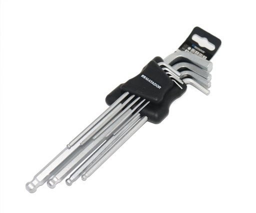 [0442 9091] MATADOR Hex Key Set Long Arm 9-pc