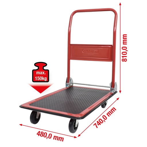 [800.0015] Platform trolley for warehouse and workshop, 150kg